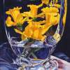 Daffodills In The Glass - Watercolor Paintings - By Soon  Y Warren, Realism Painting Artist