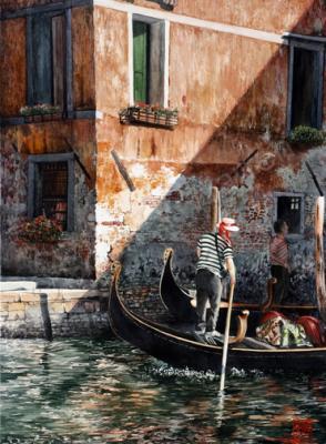 Original Watercolor Painting - Venice Shadow - Watercolor