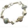 Sterling And Lampwork Bangle - Wire Jewelry - By Lori Smith, Wire Jewelry Artist