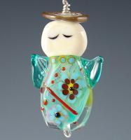 Lampwork Angel And Halo - Glass Glasswork - By Lori Smith, Beads Glasswork Artist