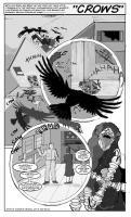Crows Pg2 - Graphite On Paper Digitally En Other - By Lewis Eliou, Grim Realism Other Artist
