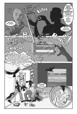 Mechanicals - Crows Pg3 - Graphite On Paper Digitally En