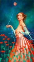 Tall Poppies - Oil Paintings - By Graeme Balchin, Imaginative Realisim Painting Artist