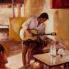 The Guitarist - Oil On Canvas Paintings - By Lydia Pepin, Realism Painting Artist