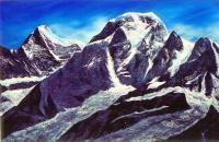 Nature - Haathi And Ghori Peaks - Oil On Canvas
