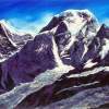 Haathi And Ghori Peaks - Oil On Canvas Paintings - By Priyadarshi Gautam, Impressionistic Painting Artist