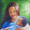 Mothers Pride - Acrylic On Canvas Paintings - By Isaac Opoku Badu, Fine Art Painting Artist