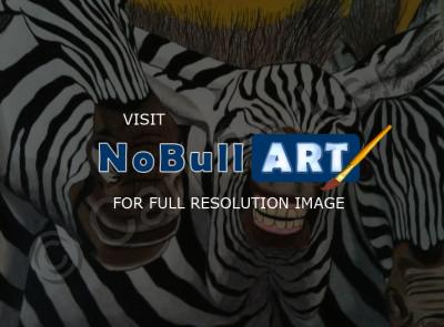 Wildlife - Zebra Humor - Colored Pencil