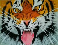 Wildlife - Nice Kitty Tiger - Colored Pencil