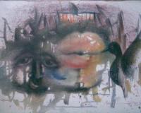 Kiss For World Series - Mix Media On Paper Mixed Media - By Mukesh Kumar Saini, Mix Media On Paper Mixed Media Artist
