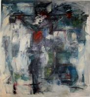 Christ - Oil On Canvas Paintings - By Daniel Litchauer, Abstractexspresionist Painting Artist