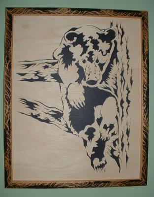 Bears - Cub In Tree - Scroll Saw