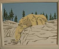 Polar Bear Love - Acrylic Paintings - By John Saude, Bold Painting Artist