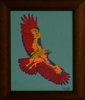 Birds - Red Hawk - Acrylic