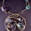 Bold Swirl Pendant Necklace - Gemstone Jewelry - By Sally Ulanosky, Wiresculpting Jewelry Artist