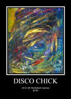 Disco Chick - Acrylic On Canvas Paintings - By Caroline Duvoe, Abstract Expressionism Painting Artist