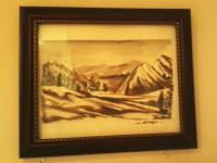 Snowfall - Watercolours Paintings - By Charanya Kalamegam, Watercolours Painting Artist