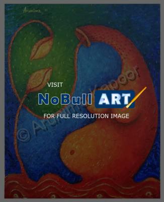 Adi Shakti - The Golden Womb - Acrylic On Canvas