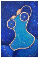 Adi Shakti IV - Acrylic On Canvas Paintings - By Arunima Kapoor, Symbolic Expressionism Painting Artist