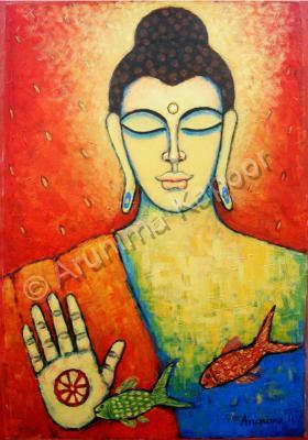 Buddha Series - Lord Buddha I - Acrylic On Canvas