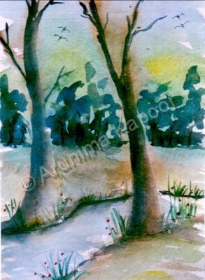 Landscape - Landscape - Watercolour On Fabriano Sheet