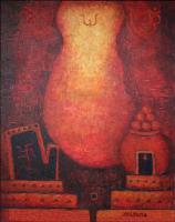 Ganesha - Acrylic On Canvas Paintings - By Arunima Kapoor, Symbolic Expressionism Painting Artist