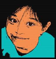 Chinese Girl-Innocence Colours - Mixed Printmaking - By Otis Porritt, Pop-Art Printmaking Artist