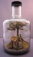 Cabin Under Tree - Multi Medium Other - By Keith B, Outsider Folk Craft Other Artist