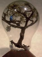 Bottle Whimsy - Bird In Tree - Multi Medium