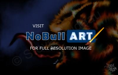 Digital Artwork - Fire Beast - Digital Image