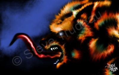 Digital Artwork - Fire Beast - Digital Image