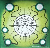Painting - 7 Grandfathers United - Acrylic Paint On Canvas