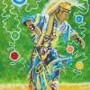 Anishinaabe Grass Dancer Joshua Shaw - Acrylic Paint On Canvas Paintings - By Steve Trudeau, Ojibwa Art Painting Artist