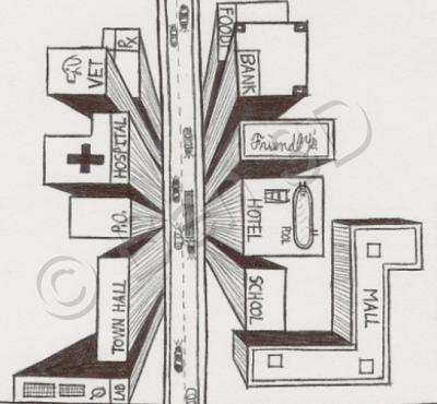 Sketches - Cityscape - Pen