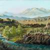 Big Sandy River - Acrylic Paintings - By John Wise, Western Scenes Painting Artist