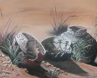 Anasazi - Acrylic Paintings - By John Wise, Western Scenes Painting Artist