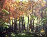 Autumn Colors - Acrylic Paintings - By John Wise, Western Scenes Painting Artist