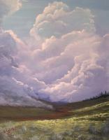 Storm On The Palouse - Acrylic Paintings - By John Wise, Western Scenes Painting Artist