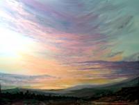 Silver Creek Rd - Acrylic Paintings - By John Wise, Western Scenes Painting Artist