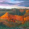 Big Red Rocks - Acrylic Paintings - By John Wise, Impressionistic Painting Artist