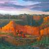 Big Red Rocks - Acrylic Paintings - By John Wise, Impressionistic Painting Artist