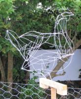 Sculptures - Chicken - Wire