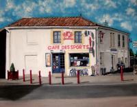 Cafe Des Sports - Oil Paintings - By Matthew J Rice, Oil Painting Artist