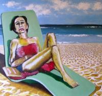 Beach Coma - Acrylic Paintings - By Matthew J Rice, Acrylic  Pastels Painting Artist