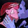 And Then They Kissed - Acrylic Paintings - By Matthew J Rice, Portrait Painting Artist