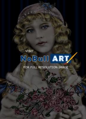 Portraits - Little Blonde Head Girl - Digital Airbrush
