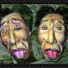 I Feel Sick The Twin Face - Plaster Sculptures - By Patricia Anne Mccarty, Fantasy Based Sculpture Artist