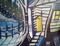 Autisms Unreality - Winter House In My Head - Acrylic On Canvas