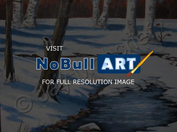 Acrylic Landscape - Icy Stream - Acrylic