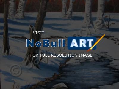 Acrylic Landscape - Icy Stream - Acrylic